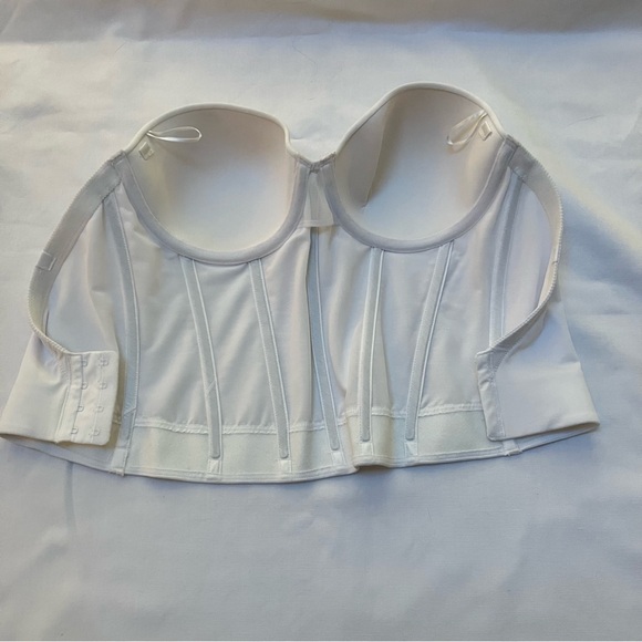 Maidenform White Nylon Strapless Bra Bustier Corset Size 36C 7715 Shaped Cup - Picture 9 of 9